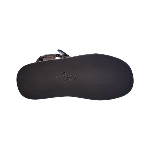 Brunello Cucinelli Leather Platform Sandal, Brown - Picture 4 of 5